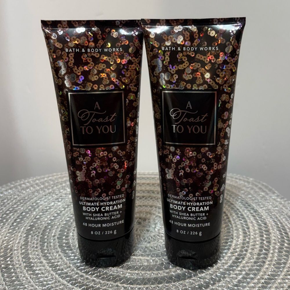 BBW A Toast To You Body Cream Set of 2 NWT